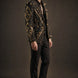 Citrine Aureole - Black & Amber Crystal Statement Blazer