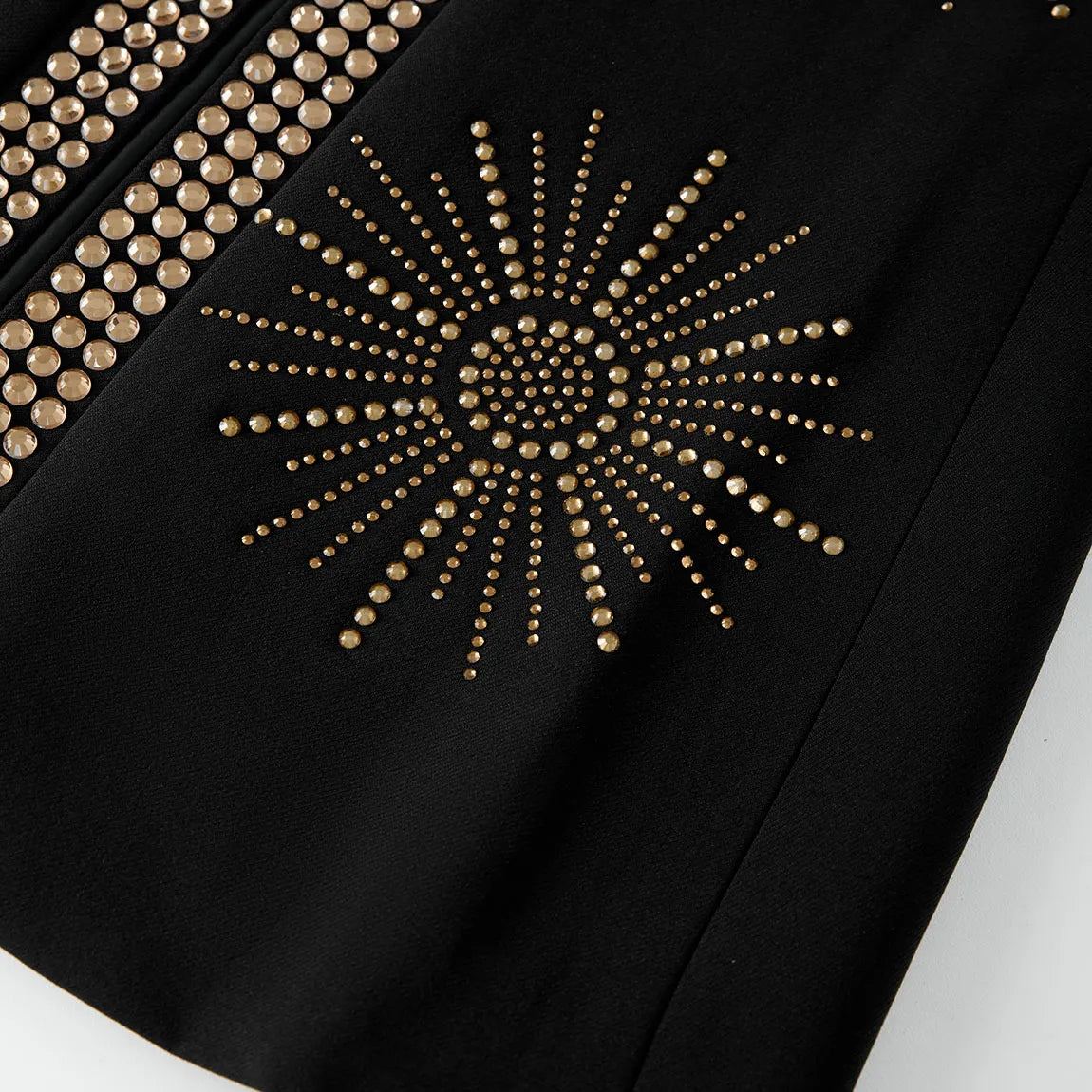 Aten Pharaoh black dinner jacket with gold sunburst crystal detailing - product view 26