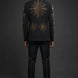 Aten Pharaoh black dinner jacket with gold sunburst crystal detailing - product view 08