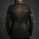 Aten Pharaoh black dinner jacket with gold sunburst crystal detailing - product view 03