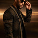 Aten Pharaoh black dinner jacket with gold sunburst crystal detailing - product view 10