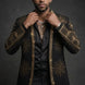 Aten Pharaoh black dinner jacket with gold sunburst crystal detailing - product view 07