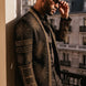 Aten Pharaoh black dinner jacket with gold sunburst crystal detailing - product view 20