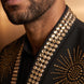 Aten Pharaoh black dinner jacket with gold sunburst crystal detailing - product view 16
