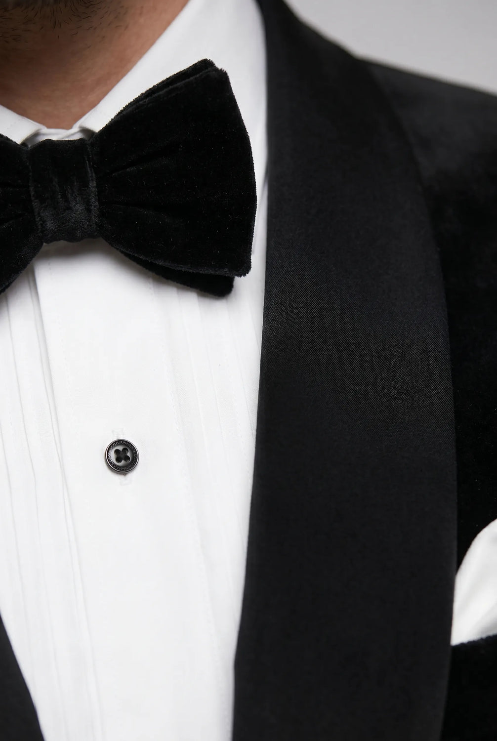 Raven Royale - Black Velvet Shawl Collar Tuxedo Jacket - product view 6 | Nevo Suit
