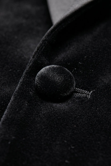 Raven Royale - Black Velvet Shawl Collar Tuxedo Jacket