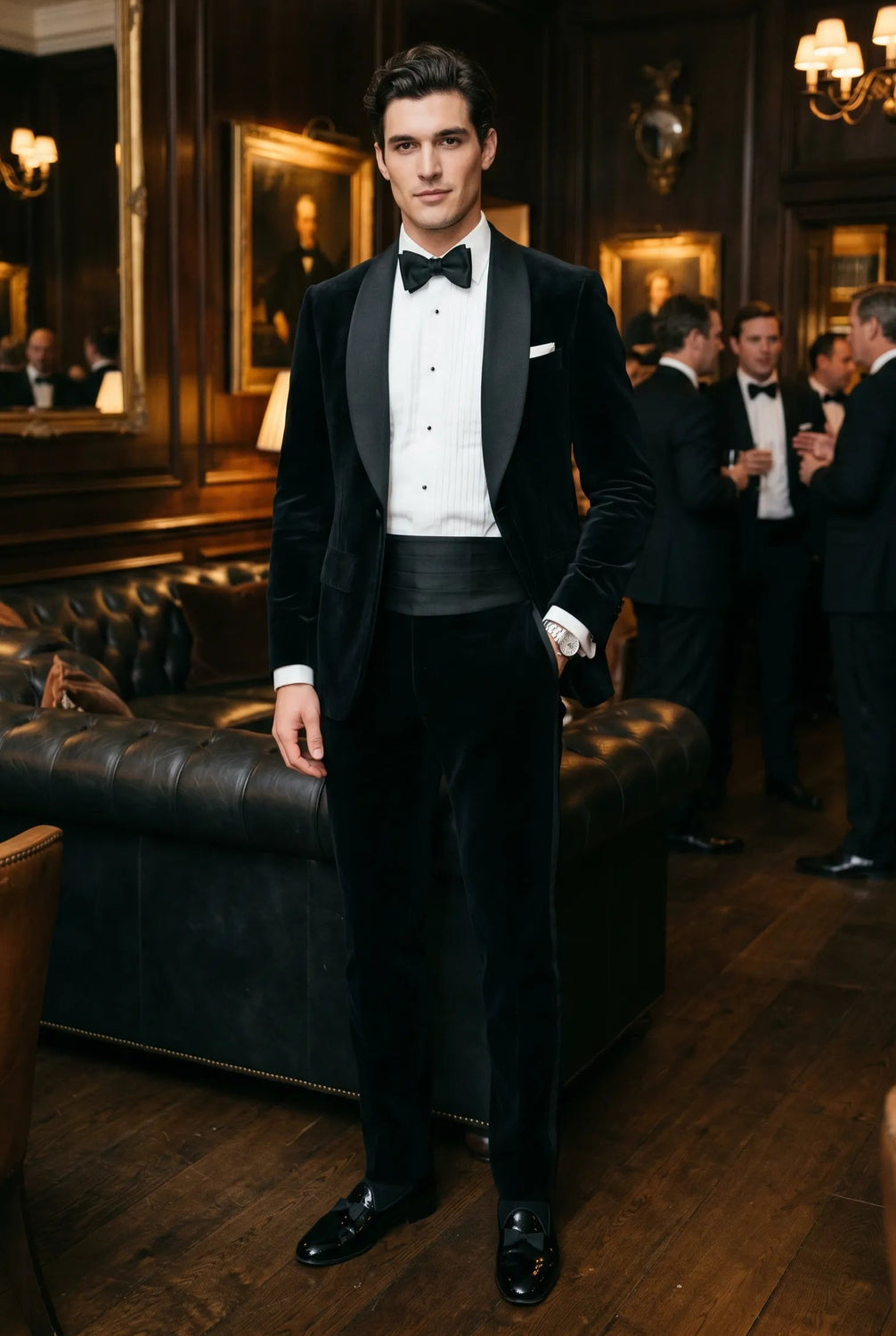 Raven Royale - Black Velvet Shawl Collar Tuxedo Jacket - product view 1 | Nevo Suit