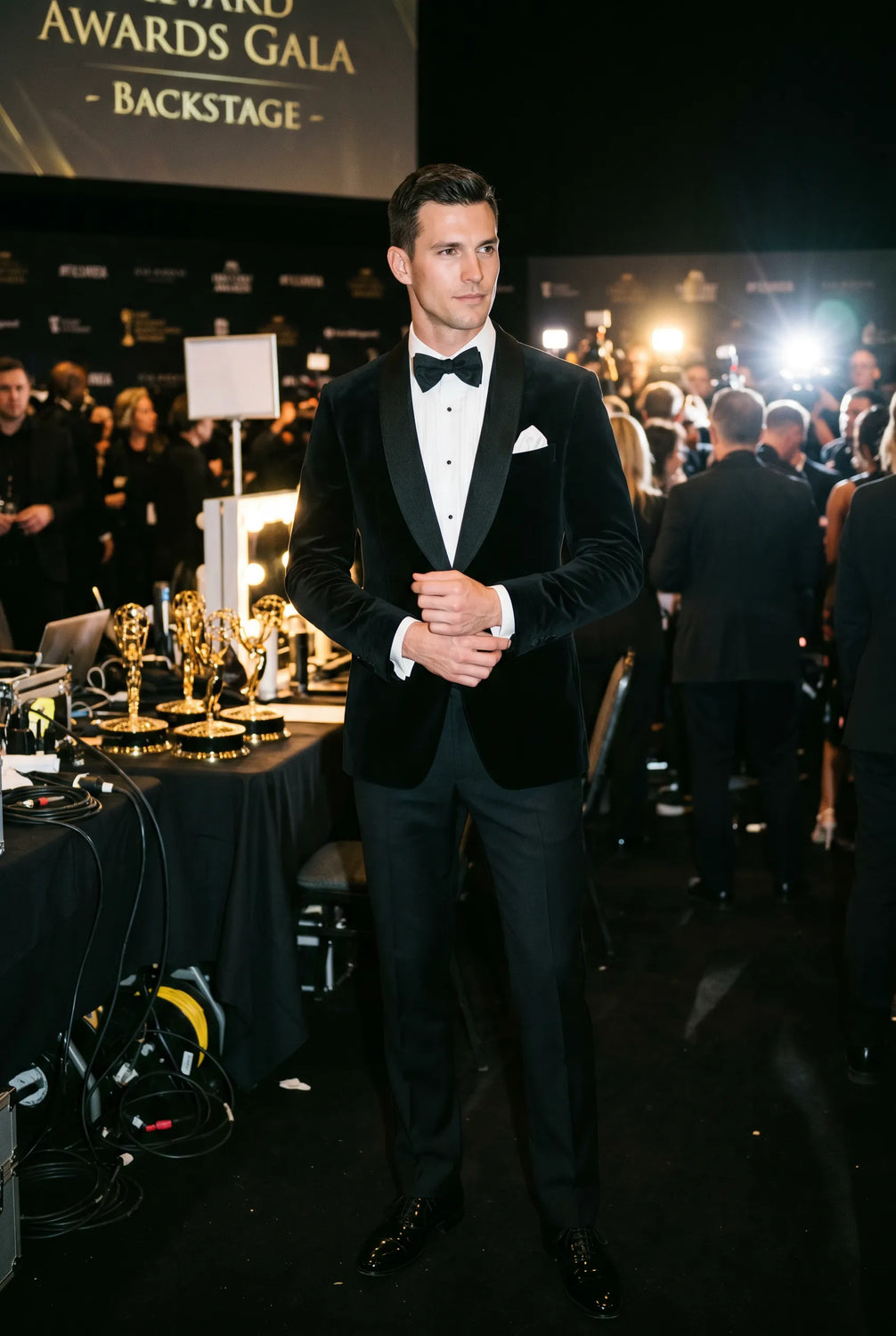 Raven Royale - Black Velvet Shawl Collar Tuxedo Jacket - product view 2 | Nevo Suit