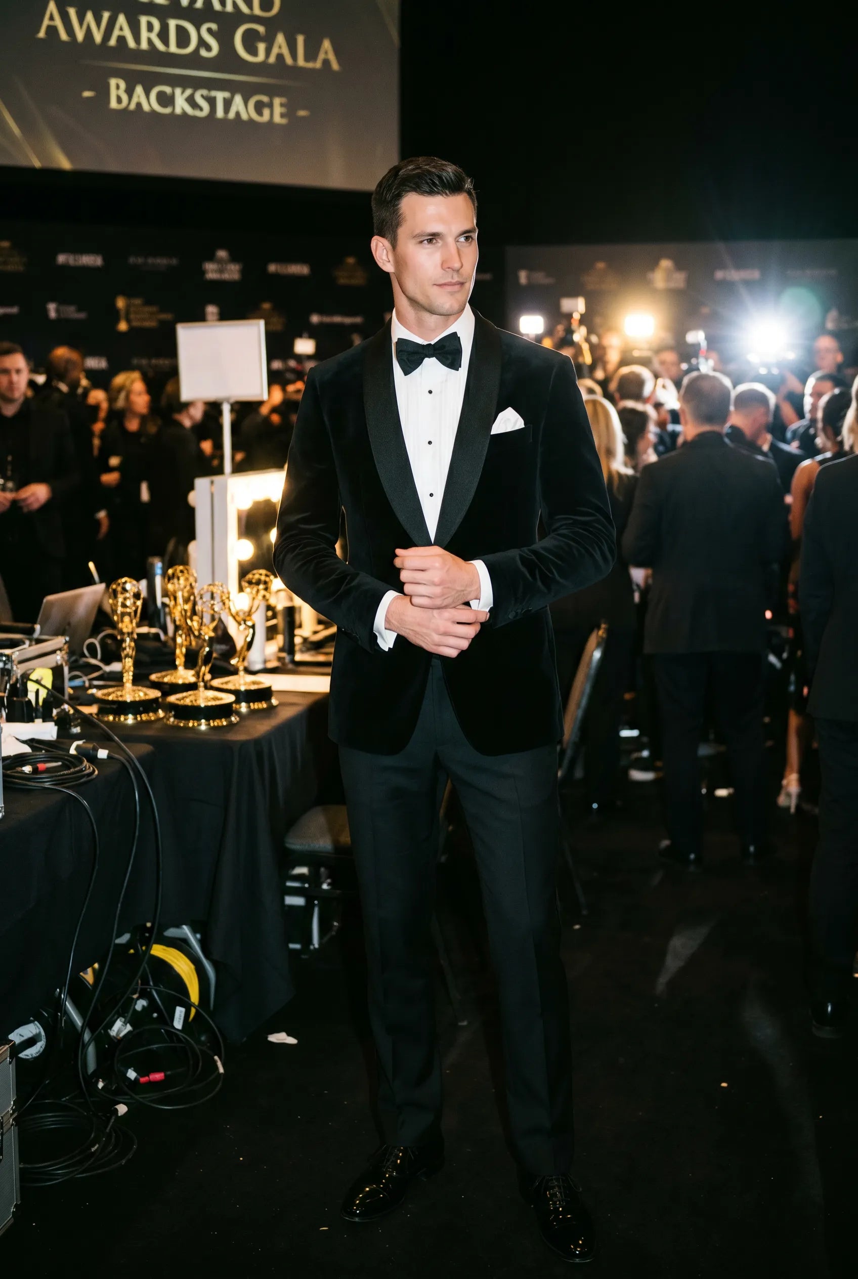 Raven Royale - Black Velvet Shawl Collar Tuxedo Jacket
