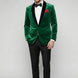 Viridian Royale - Emerald Green Velvet Shawl Collar Tuxedo Jacket