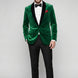 Viridian Royale - Emerald Green Velvet Shawl Collar Tuxedo Jacket