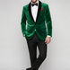 Viridian Royale - Emerald Green Velvet Shawl Collar Tuxedo Jacket
