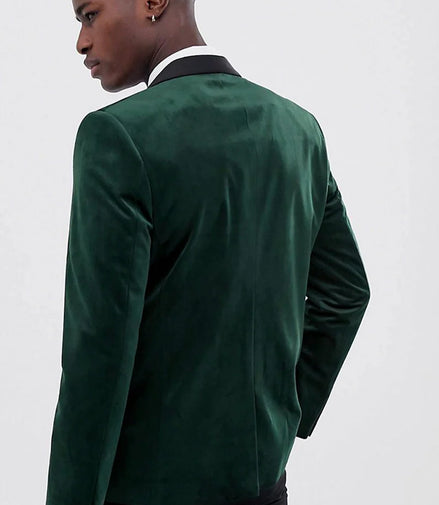 Men's Emerald Green Tuxedo Luxurious Velvet