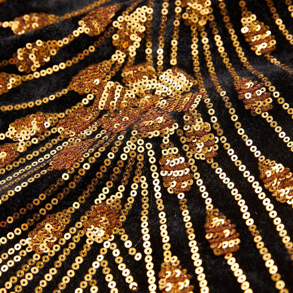 Oriel Crest - Gold Plume Sequin Statement Jacket