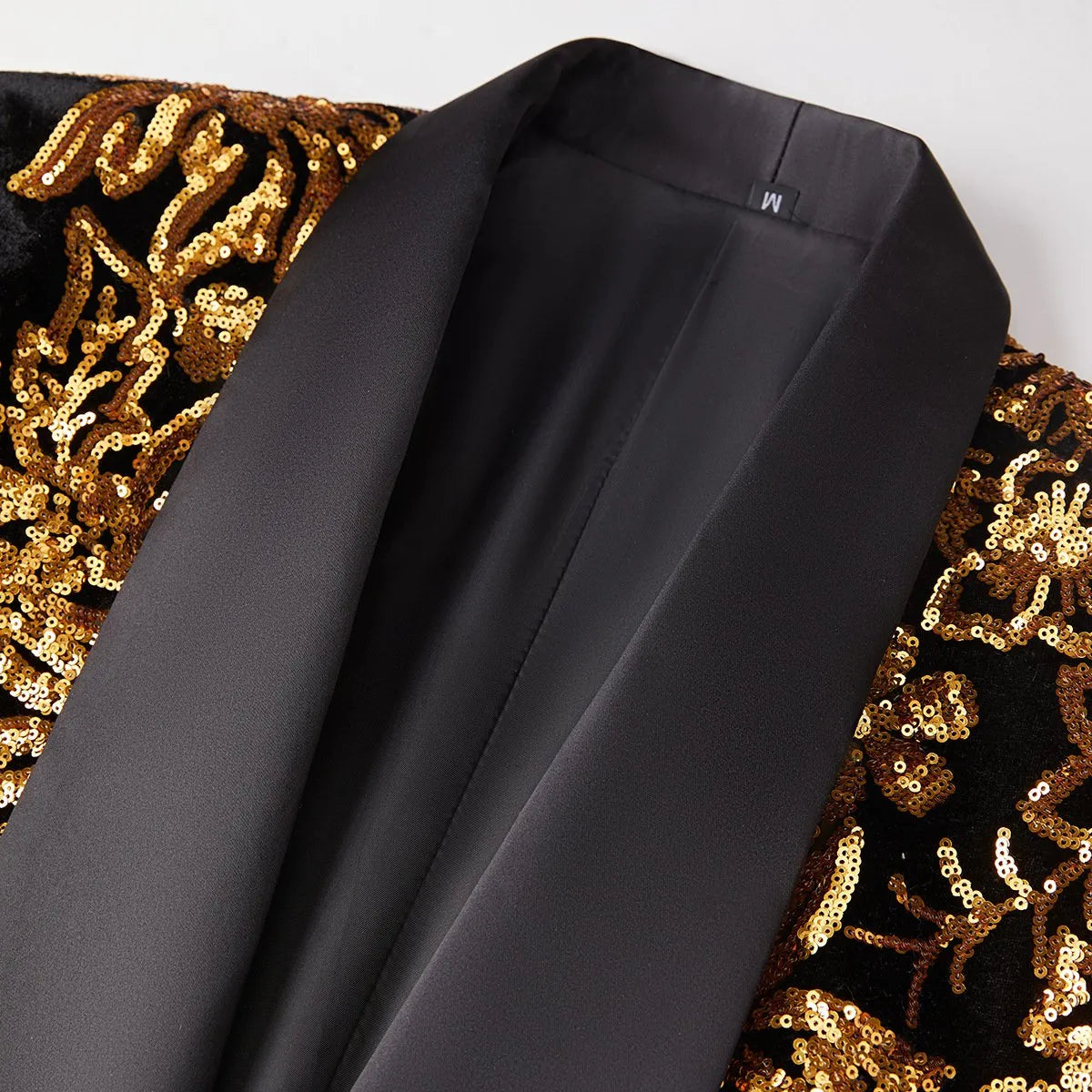 Oriel Crest - Gold Plume Sequin Statement Jacket