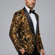 Oriel Crest - Gold Plume Sequin Statement Jacket
