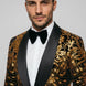 Oriel Crest - Gold Plume Sequin Statement Jacket