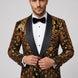 Oriel Crest - Gold Plume Sequin Statement Jacket