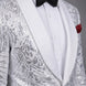 Selene Crest - White Plume Sequin Statement Jacket