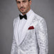 Selene Crest - White Plume Sequin Statement Jacket