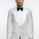 Selene Crest - White Plume Sequin Statement Jacket