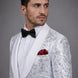 Selene Crest - White Plume Sequin Statement Jacket