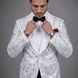 Selene Crest - White Plume Sequin Statement Jacket