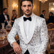 Selene Crest - White Plume Sequin Statement Jacket