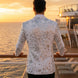 Selene Crest - White Plume Sequin Statement Jacket
