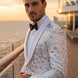 Selene Crest - White Plume Sequin Statement Jacket