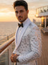 Selene Crest - White Plume Sequin Statement Jacket - product image 3 | Nevo Suit