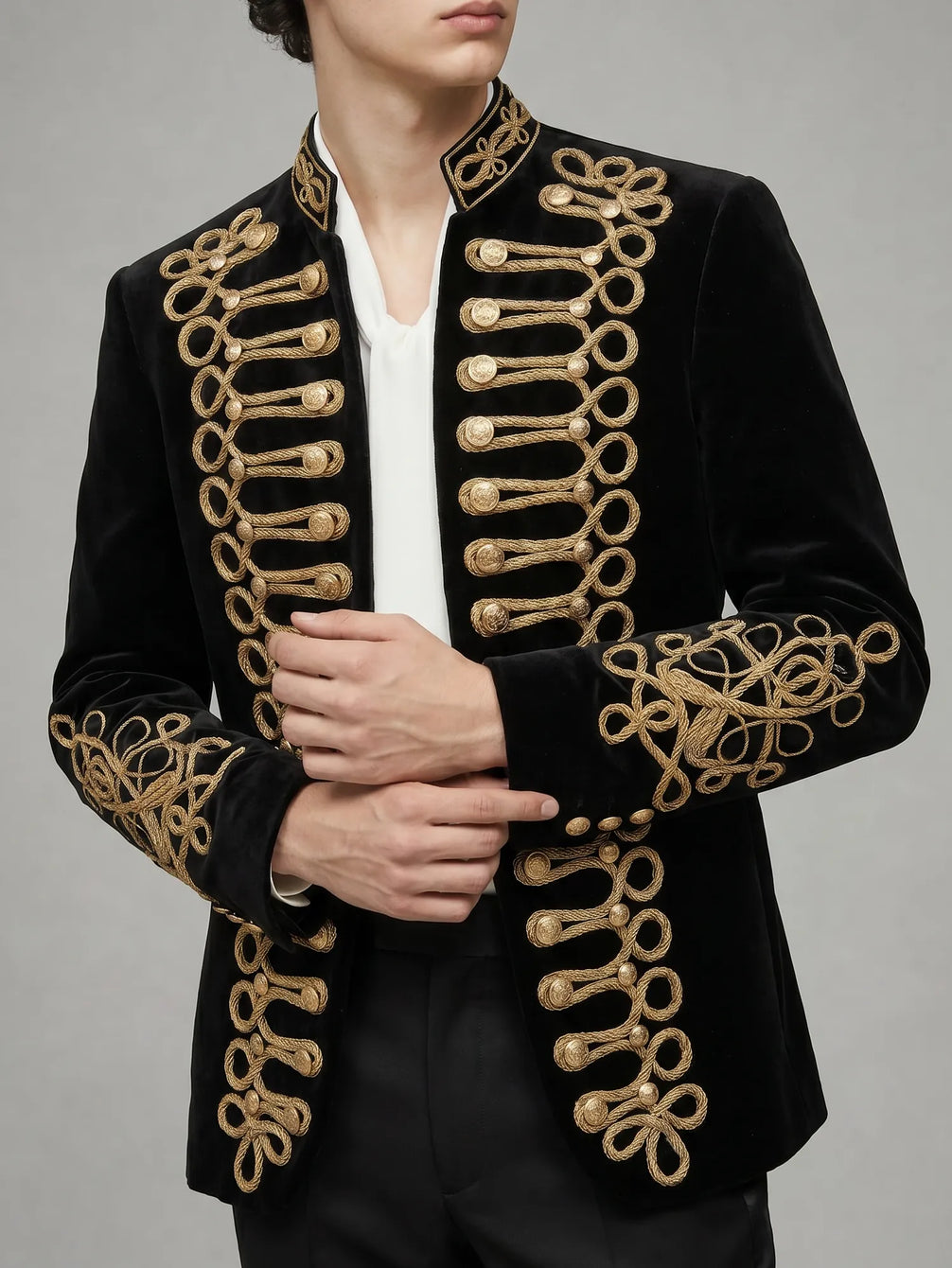 Magnus Regalia - Gold Braided Velvet 2-Piece Tuxedo - product image 14 | Nevo Suit