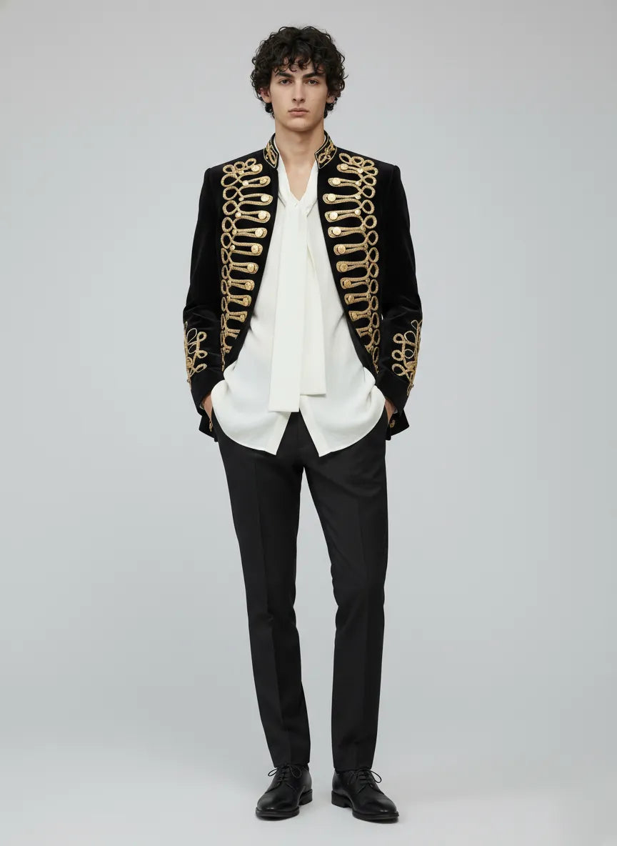 Magnus Regalia - Gold Braided Velvet 2-Piece Tuxedo - product image 12 | Nevo Suit