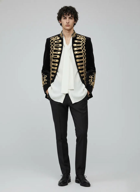 Magnus Regalia - Gold Braided Velvet 2-Piece Tuxedo