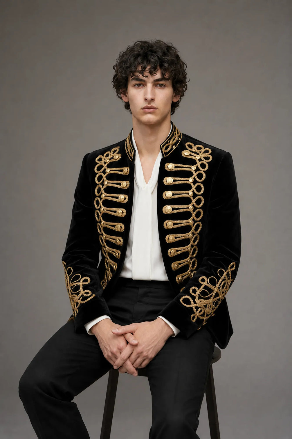 Magnus Regalia - Gold Braided Velvet 2-Piece Tuxedo - product image 10 | Nevo Suit