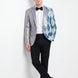 Astral Synthesis - Silver & Blue Asymmetric Sequin Statement Jacket