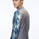 Astral Synthesis - Silver & Blue Asymmetric Sequin Statement Jacket