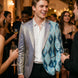 Astral Synthesis - Silver & Blue Asymmetric Sequin Statement Jacket