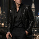 Nocturne Solstice - Black Diamond Lattice Sequin Jacket