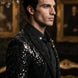 Nocturne Solstice - Black Diamond Lattice Sequin Jacket