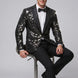 Nocturne Solstice - Black Diamond Lattice Sequin Jacket