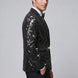 Nocturne Solstice - Black Diamond Lattice Sequin Jacket
