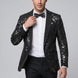 Nocturne Solstice - Black Diamond Lattice Sequin Jacket
