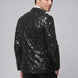 Nocturne Solstice - Black Diamond Lattice Sequin Jacket