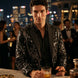 Nocturne Solstice - Black Diamond Lattice Sequin Jacket