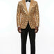 Aureum Solstice - Gold Diamond Lattice Sequin Statement Jacket