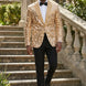 Aureum Solstice - Gold Diamond Lattice Sequin Statement Jacket