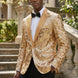 Aureum Solstice - Gold Diamond Lattice Sequin Statement Jacket