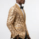 Aureum Solstice - Gold Diamond Lattice Sequin Statement Jacket