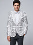 Polaris Solstice - White Diamond Lattice Sequin Jacket